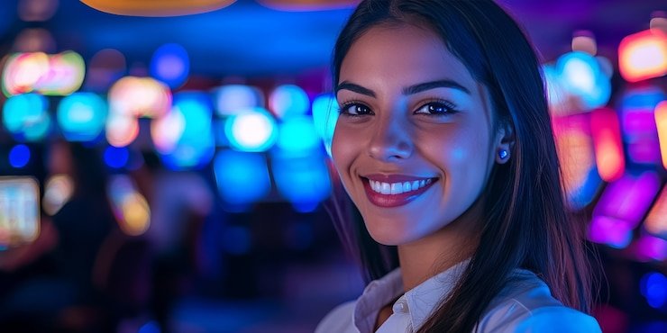Tampilan studio kasino langsung SA Gaming dengan dealer profesional di layar perangkat seluler pahing toto